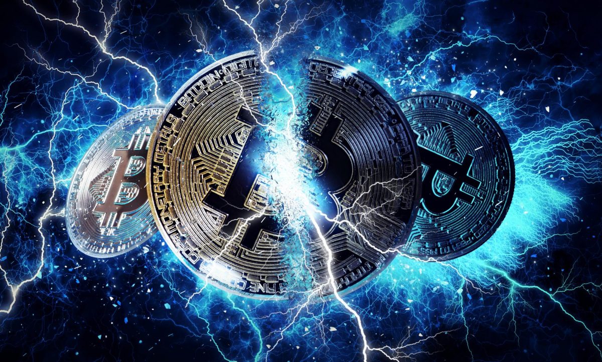 Bitcoin-BTC-coins-being-destroyed-by-lightning-strikes