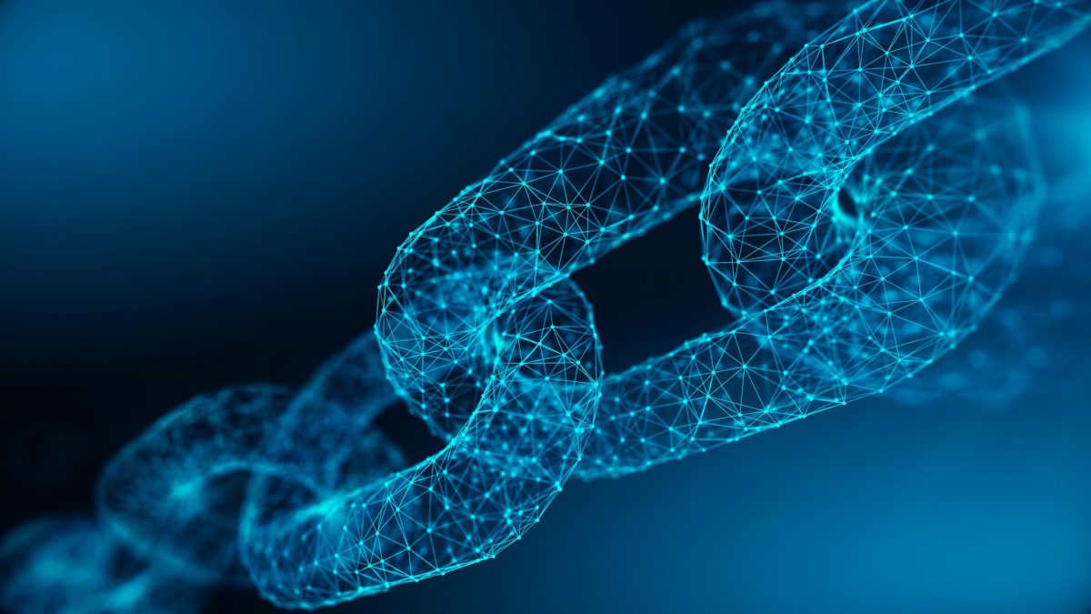 Blockchain-Chain-with-blue-background