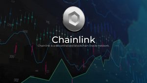 Chainlink-LINK-Oracles-with-trading-charts-background-