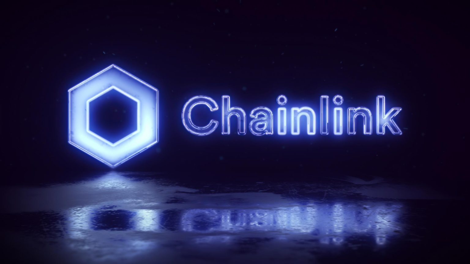 Chainlink-LINK-logo-in-led-lights-with-dark-background