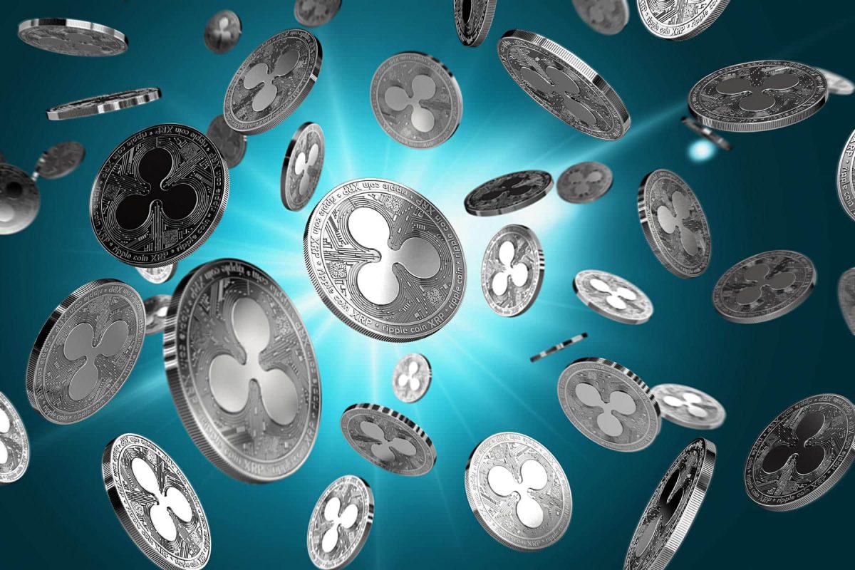 Ripple-XRP-silver-coins-floating-on-a-green-background