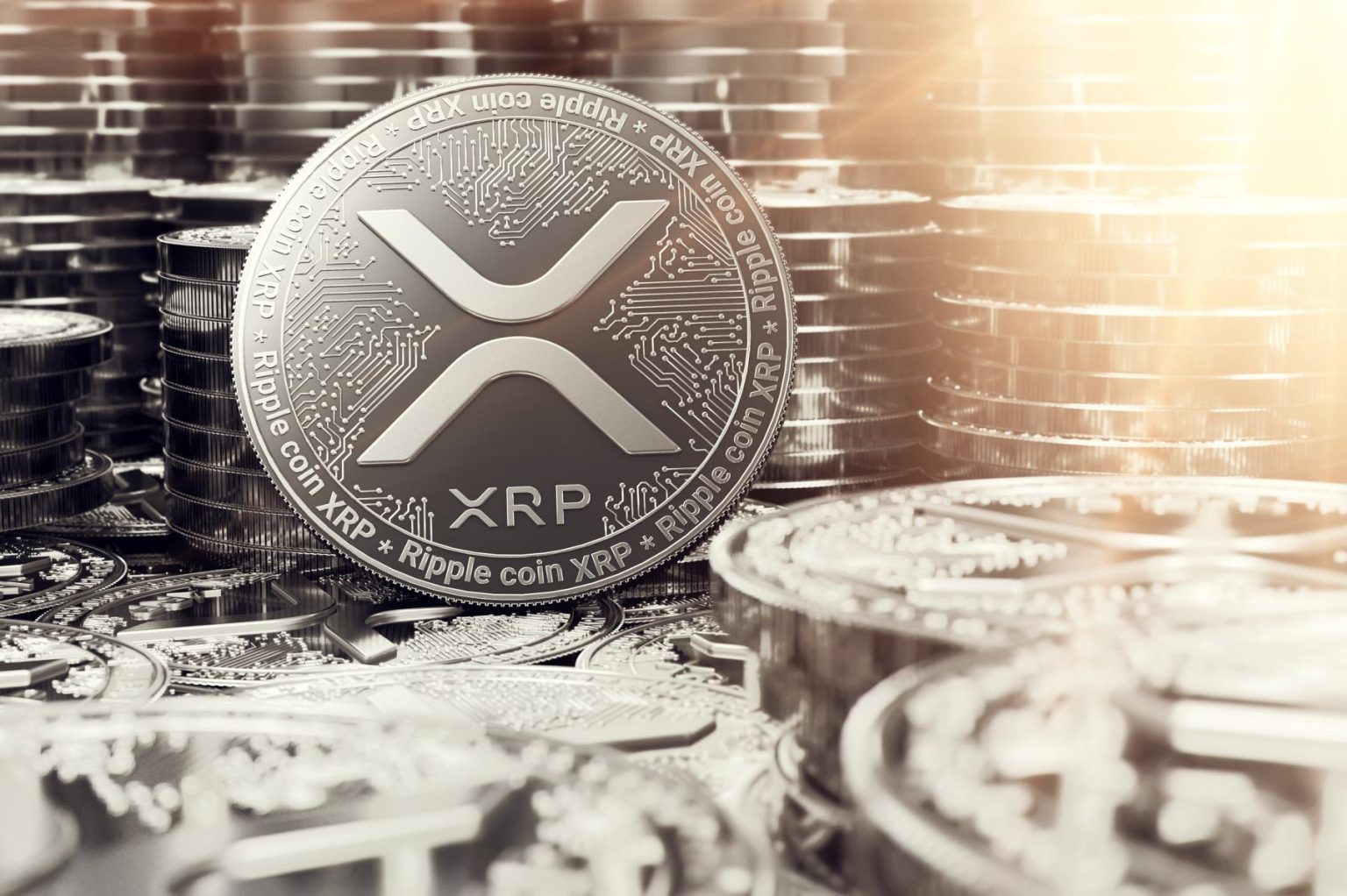 Ripple-XRP-silver-coins-stacked-on-top-of-each-other