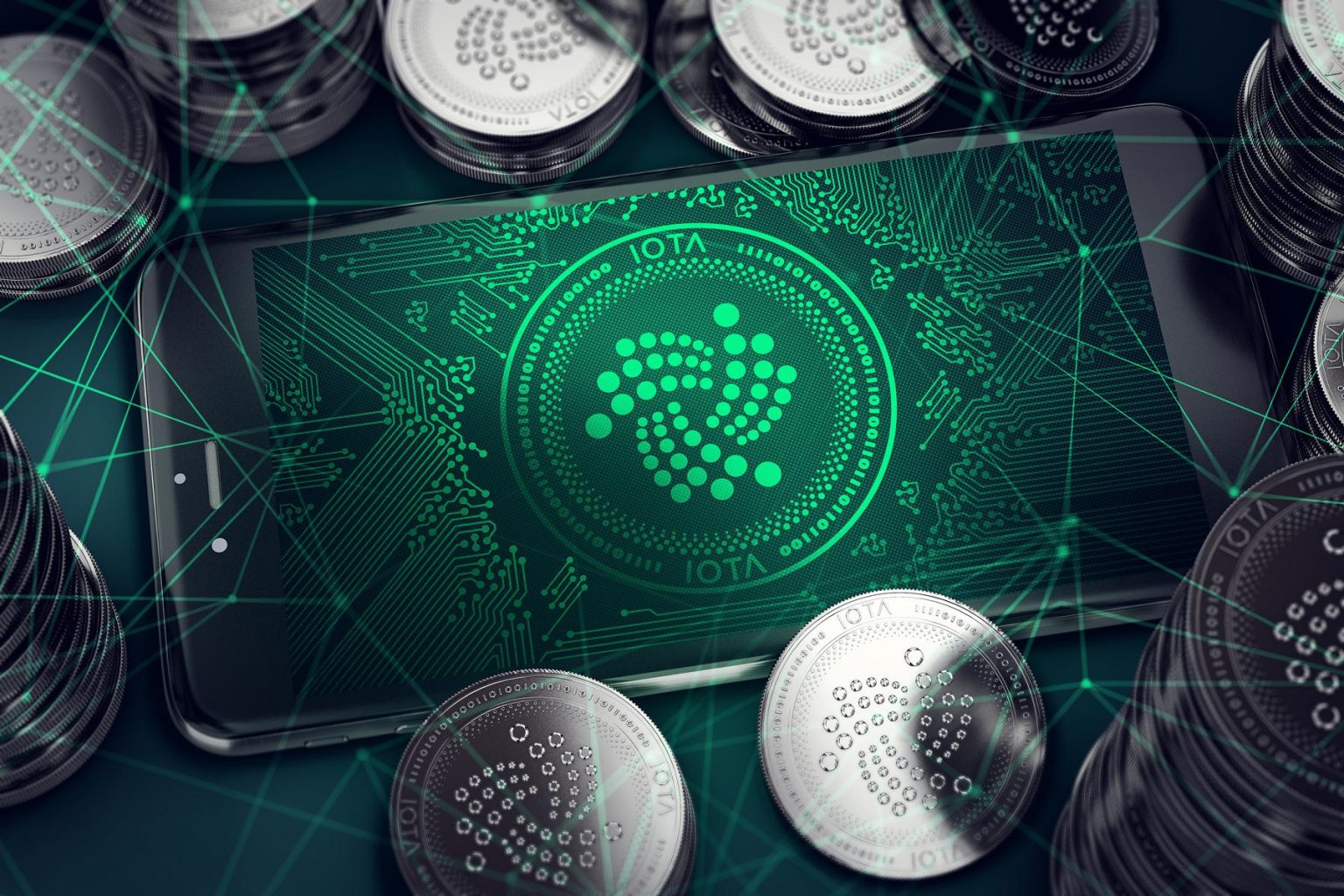 Ripple-XRp-logo-on-mobile-phone-in-green-color.