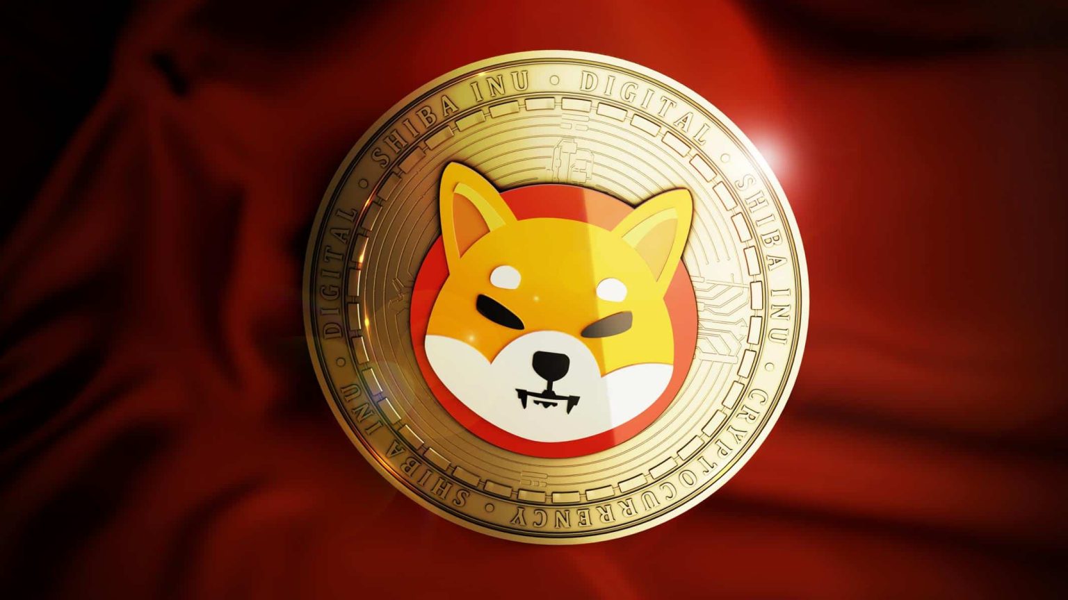 Shiba-Inu-SHIB-gold-coin-on-red-background
