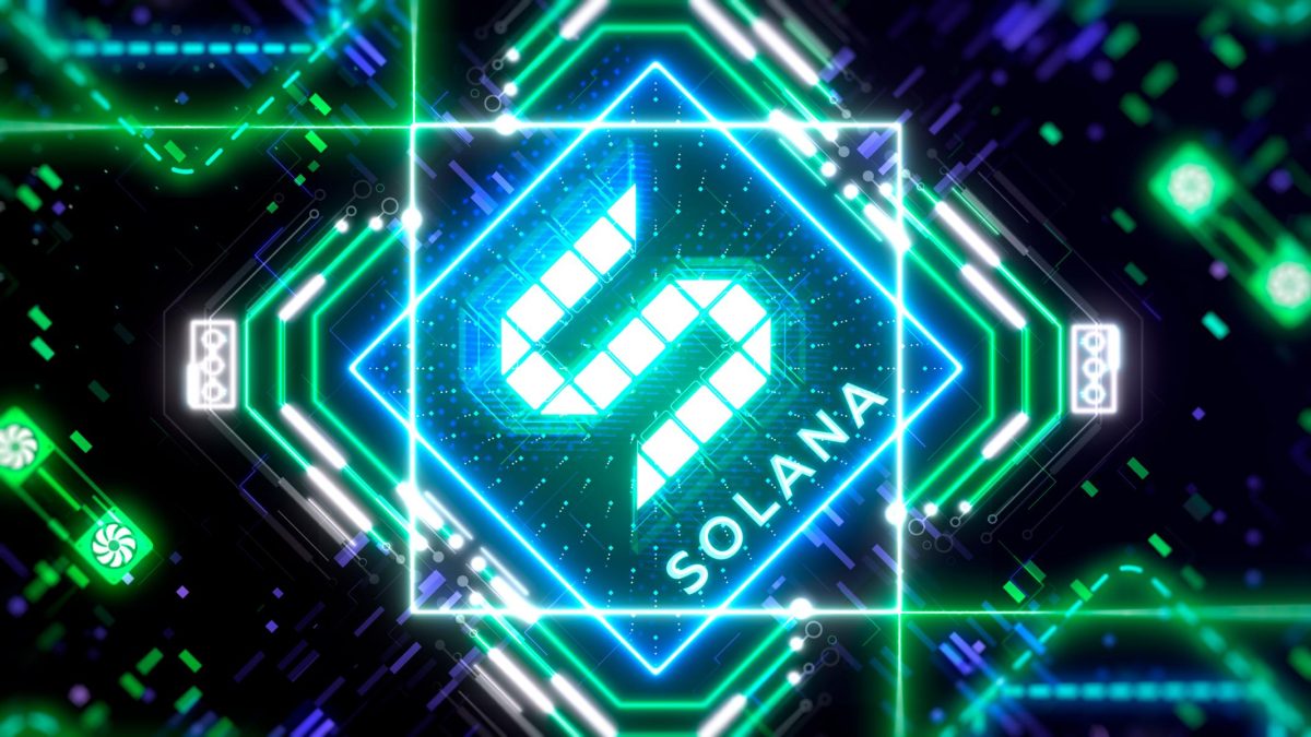 Solana-SOL-logo-written-in-led-with-digital-background