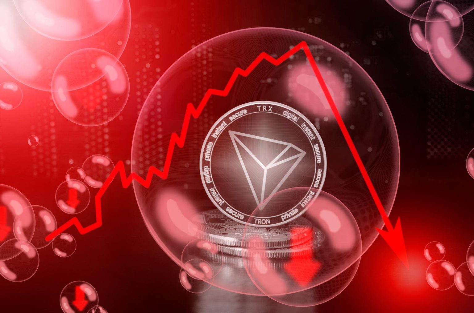 TRON-TRX-logo-with-red-trading-prices-background
