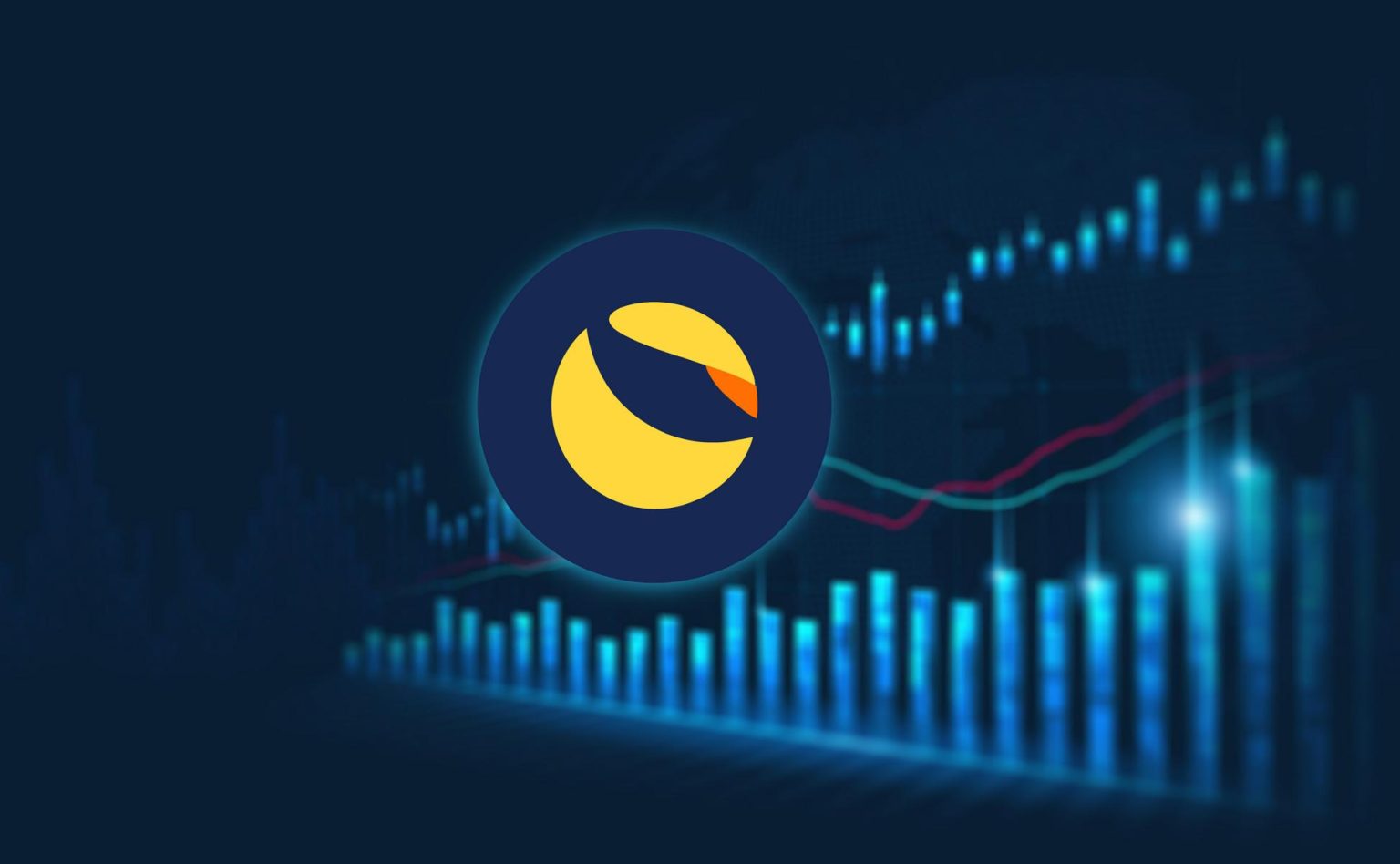 Terra-LUNA-logo-with-price-rising-trading-background