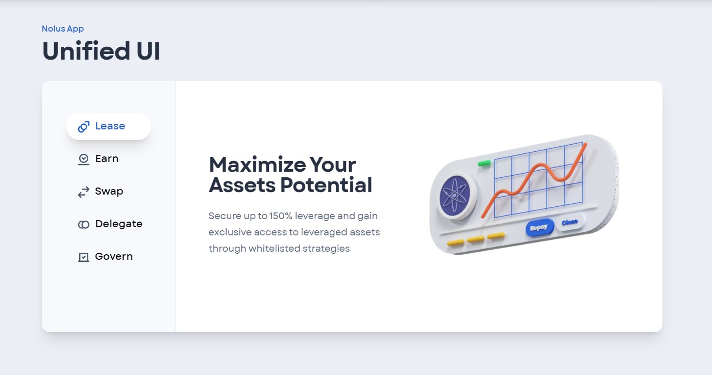 The Nolus Unified UI overview