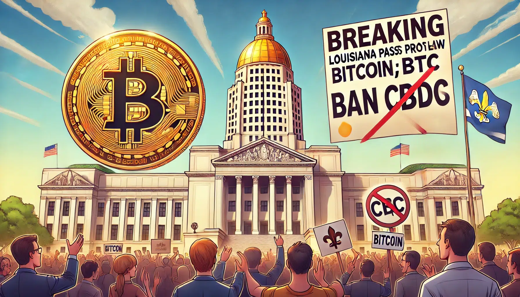 BREAKING: Louisiana Passes Law to Protect Bitcoin (BTC) and Ban CBDCs