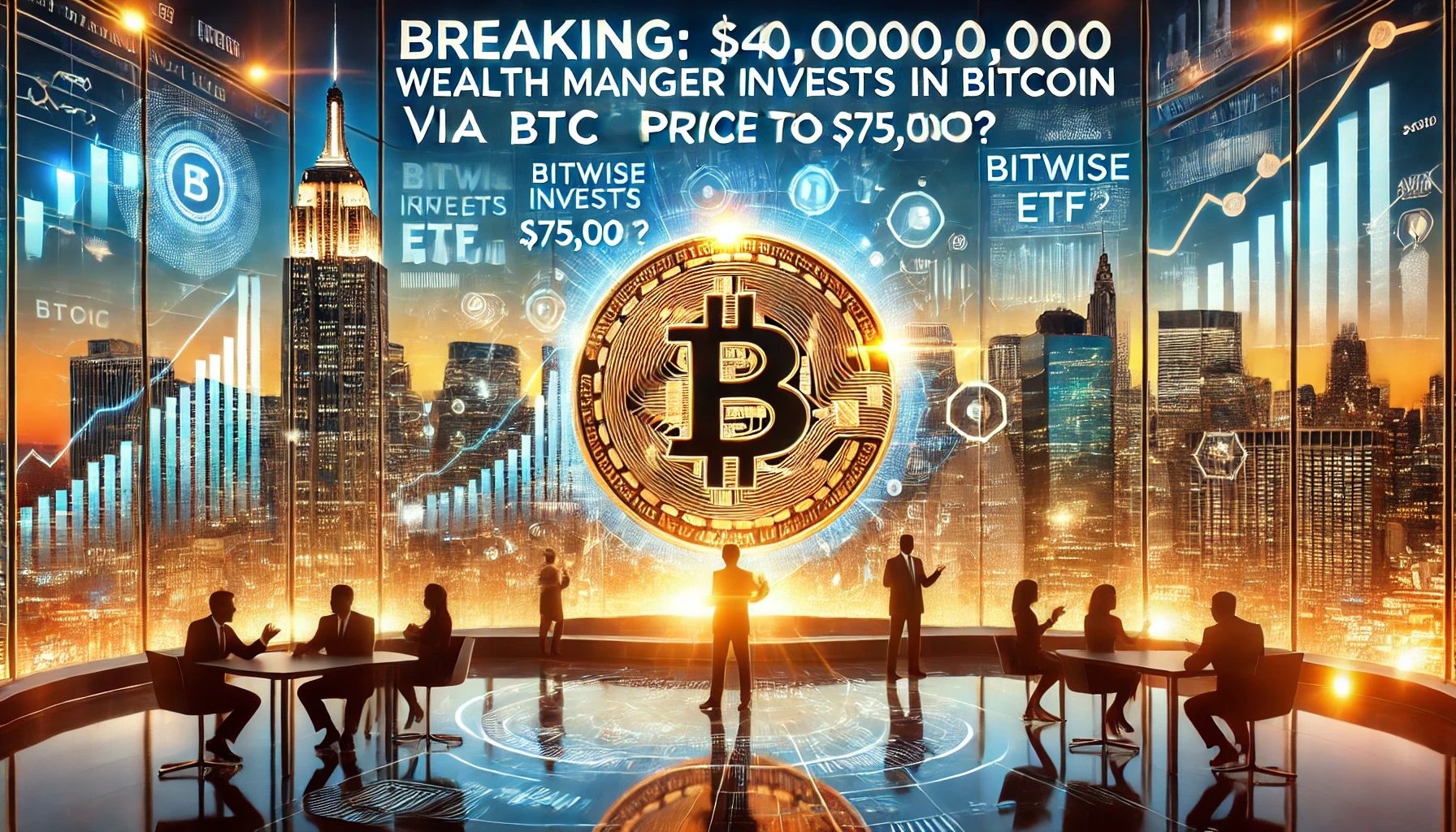 NOTICIA: $40,000,000,000 Wealth Manager Invierte en Bitcoin a través de Bitwise ETF – Precio de BTC a $75,000?