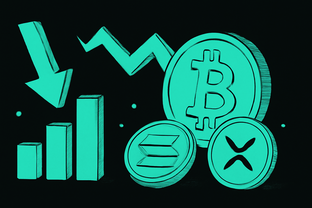 XRP Drops 4%, Solana 3% in Healthy Pullback—Bitcoin Still Eyes $112K Breakout