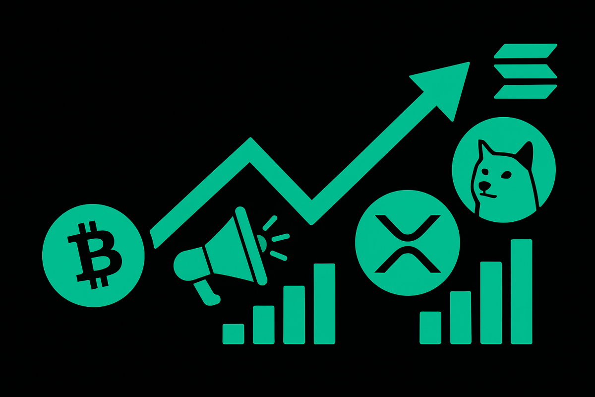 BCH, HYPE Post Double-Digit Gains While DOGE, XRP, and Solana Rally on ETF Speculation