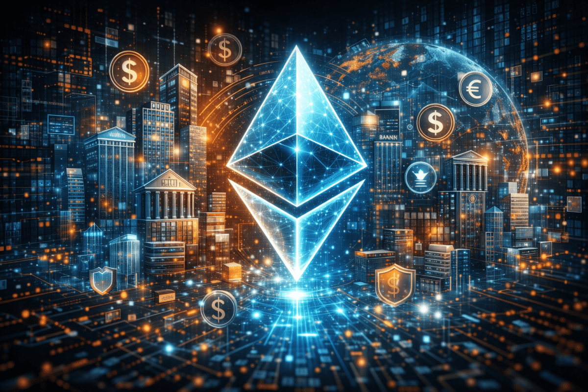 Ethereum gains momentum as 35 institutions implement blockchain projects, including tokenized assets, AI-finance and DeFi in a few months.