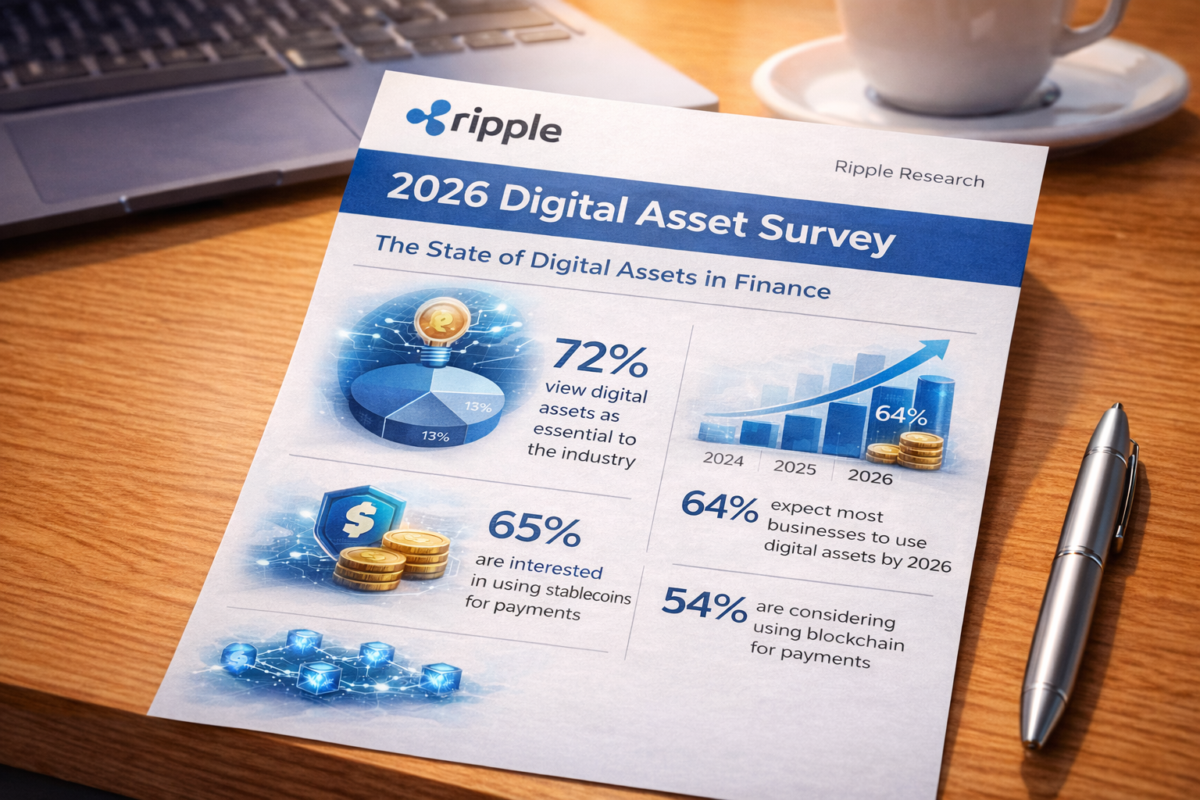 Ripple Survey Finds 72% of Finance Leaders See Digital Assets as Essential